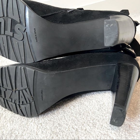 STUART WEITZMAN Women’s Ankle Black Leather Boots - Size: 38.5 - Picture 13 of 16